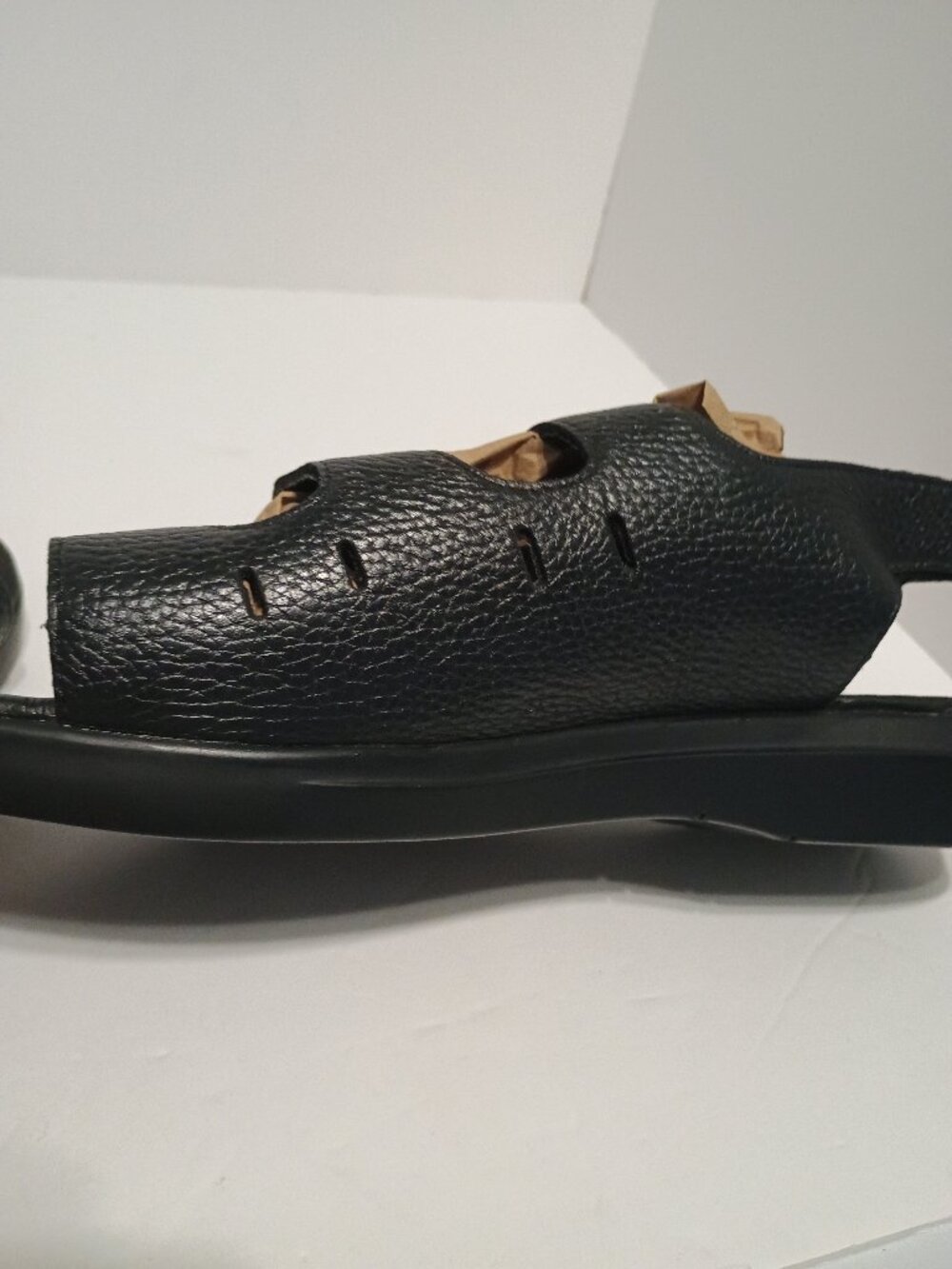 Propet Breeze Walker W0001 Black Leather Sandals Women 11 XX 4E Extra Wide - Picture 2 of 8